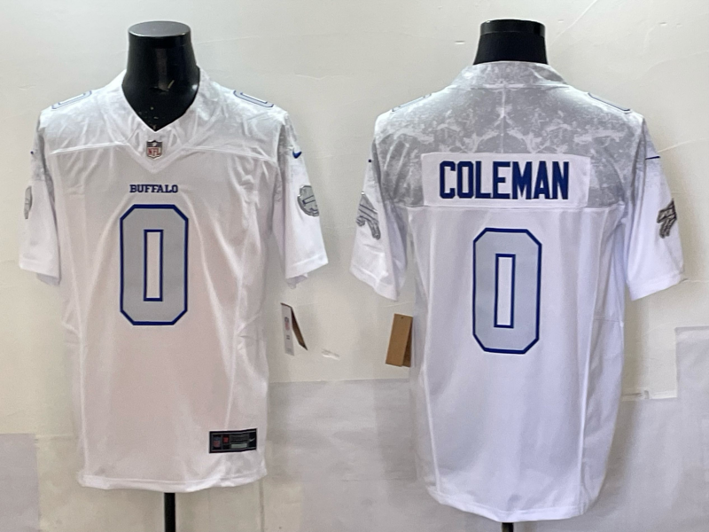 Men Buffalo Bills #0 Coleman Nike White 2025 Rivalries Collection Limited NFL Jersey 002->buffalo bills->NFL Jersey